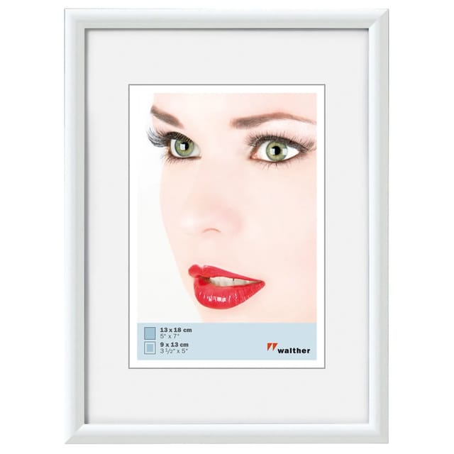 walther design Galeria Kunststoff Bilderrahmen 10x15 cm Weiss