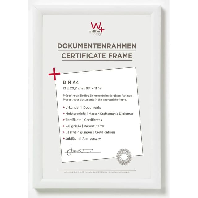 walther design Trendstyle Kunststoff Bilderrahmen 21x29,7 cm Weiss