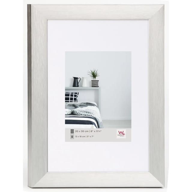 walther design Aluline Aluminium Bilderrahmen 30x45 cm Silber