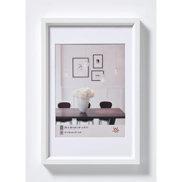 walther design Steel Style Kunststoff Bilderrahmen 13x18 cm Weiss
