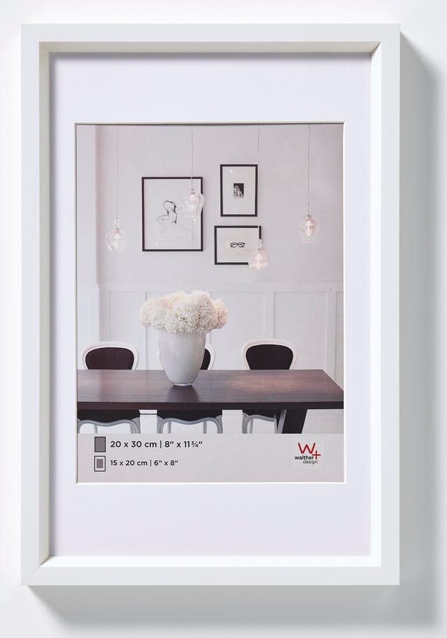walther design Steel Style Kunststoff Bilderrahmen 50x70 cm Weiss