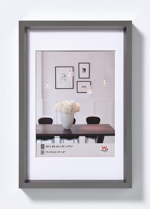 walther design Steel Style Kunststoff Bilderrahmen 40x60 cm Stahl