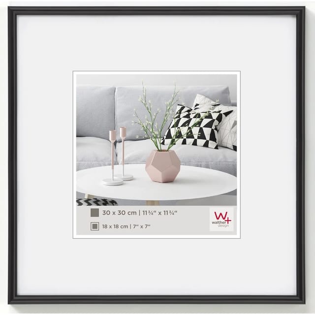 walther design Galeria Kunststoff Bilderrahmen 30x30 cm Schwarz