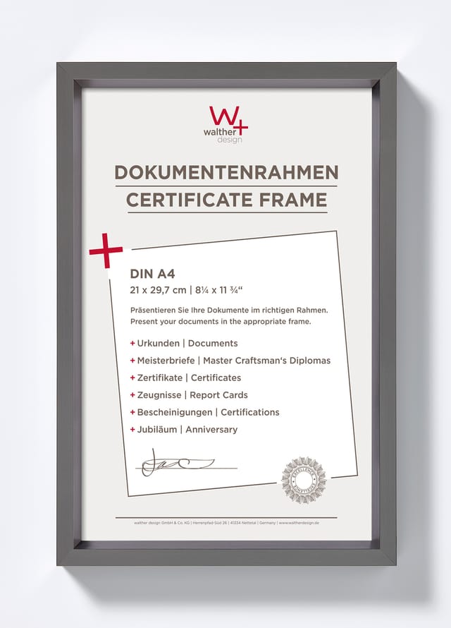 walther design Steel Style Kunststoff Bilderrahmen 21x29,7 cm Stahl