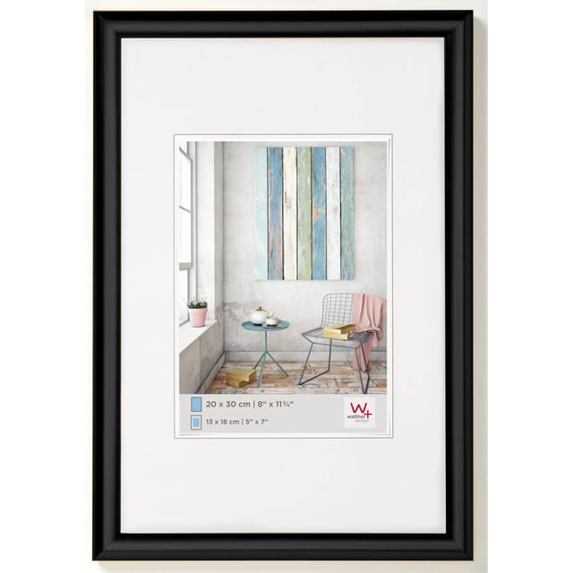 walther design Trendstyle Kunststoff Bilderrahmen 30x45 cm Schwarz