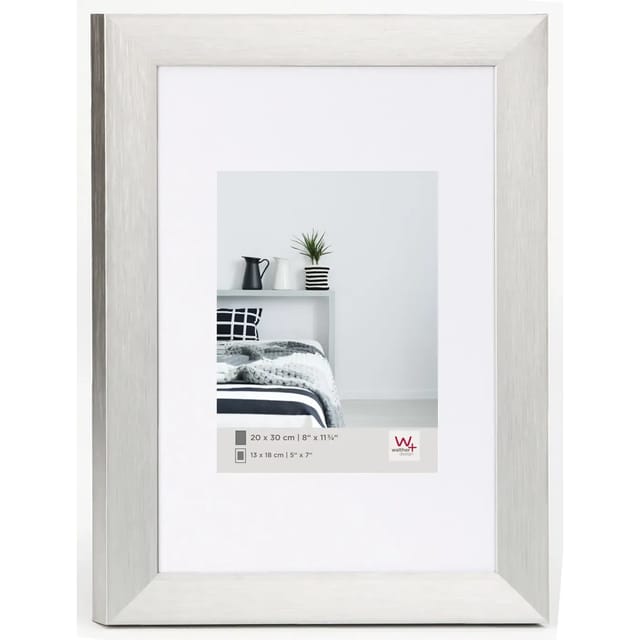 walther design Aluline Aluminium Bilderrahmen 15x20 cm Silber