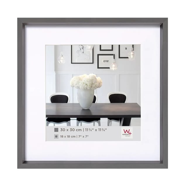 walther design Steel Style Kunststoff Bilderrahmen 20x20 cm Stahl