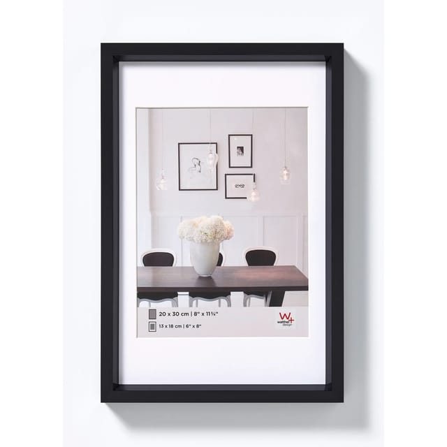 walther design Steel Style Kunststoff Bilderrahmen 40x50 cm Schwarz