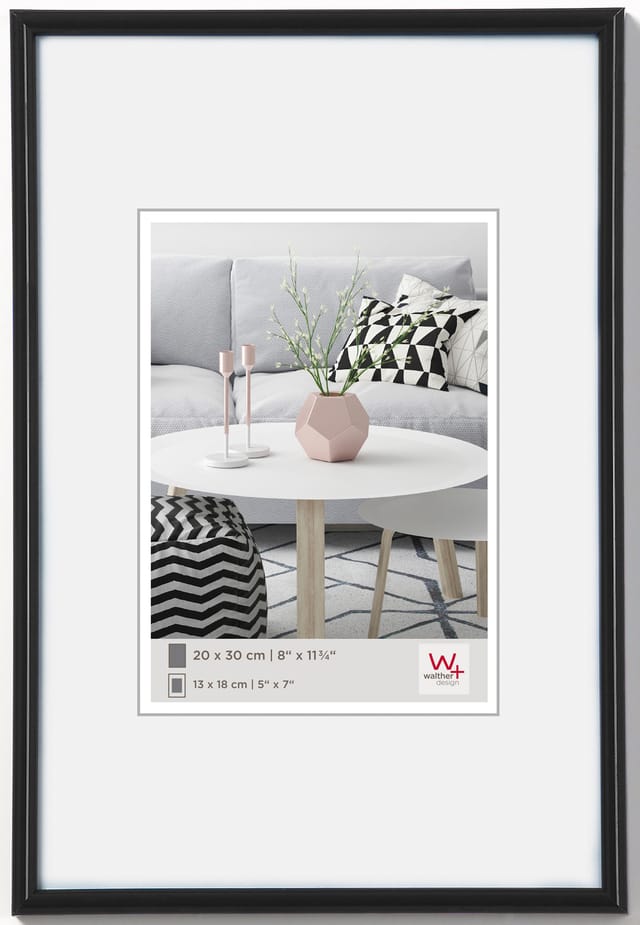 walther design Galeria Kunststoff Bilderrahmen 9x13 cm Schwarz