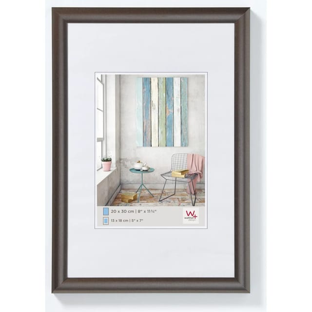 walther design Trendstyle Kunststoff Bilderrahmen 20x30 cm Stahl