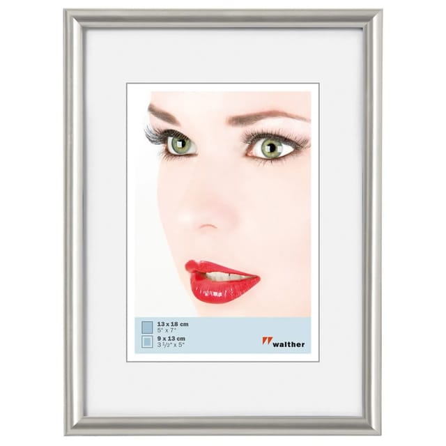 walther design Galeria Kunststoff Bilderrahmen 13x18 cm Silber