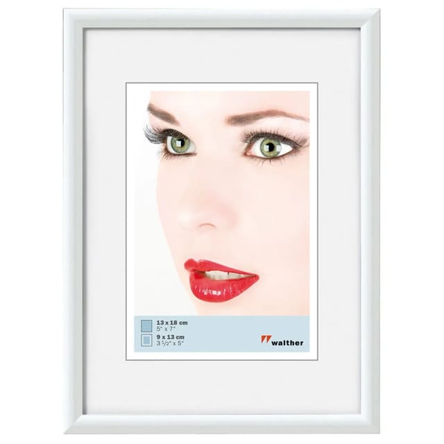 walther design Galeria Kunststoff Bilderrahmen 13x18 cm Weiss