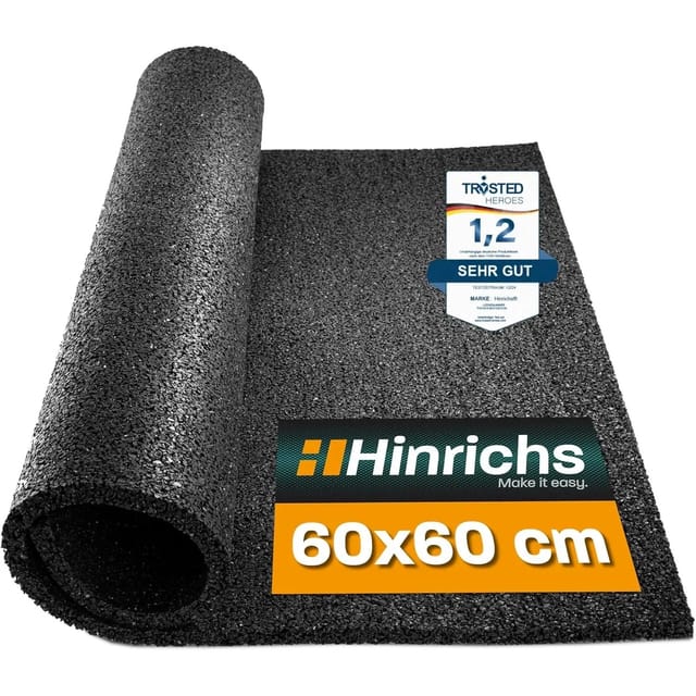 Hinrichs Antivibrationsmatte für Waschmaschinen 60 x 60 cm