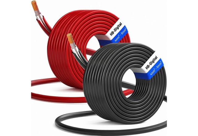 hb-digital Solarkabel 6 mm² PV Kabel für Solar Anlagen 50m schwarz