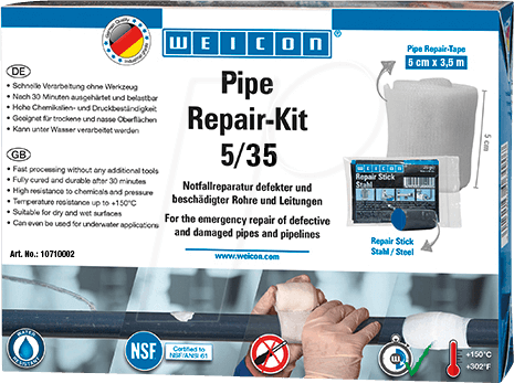 WEICON Pipe Repair-Kit 5/35 Weiß
