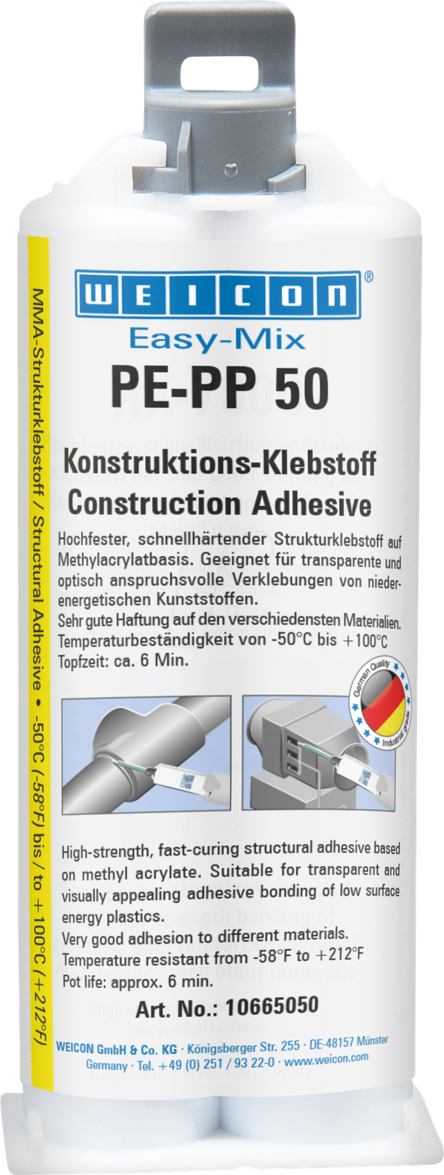 WEICON Easy-Mix PE-PP 50 50 ml 2K-Konstruktionsklebstoff 1:1