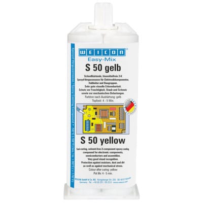 WEICON Easy-Mix S 50 Gelb 50 ml, Epoxy Klebstoff