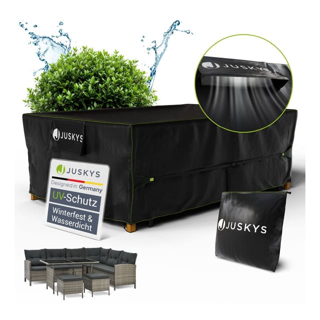 Juskys Gartenmöbel Abdeckung CoverSafe Pro 270 x 180 x 90 cm