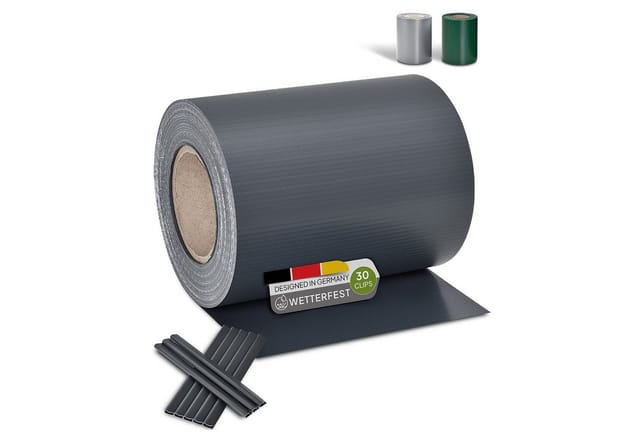 JUSKYS PVC Sichtschutzstreifen (Anthrazit)