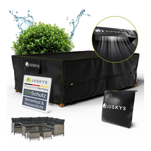 Juskys Gartenmöbel Abdeckung CoverSafe Pro 300 x 200 x 90 cm