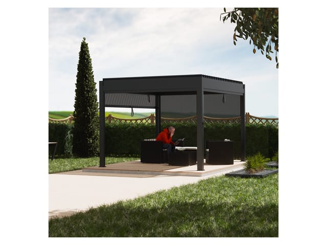 JUSKYS Pergola / Lamellendach Tahiti (3 x 4 m, anthrazit)