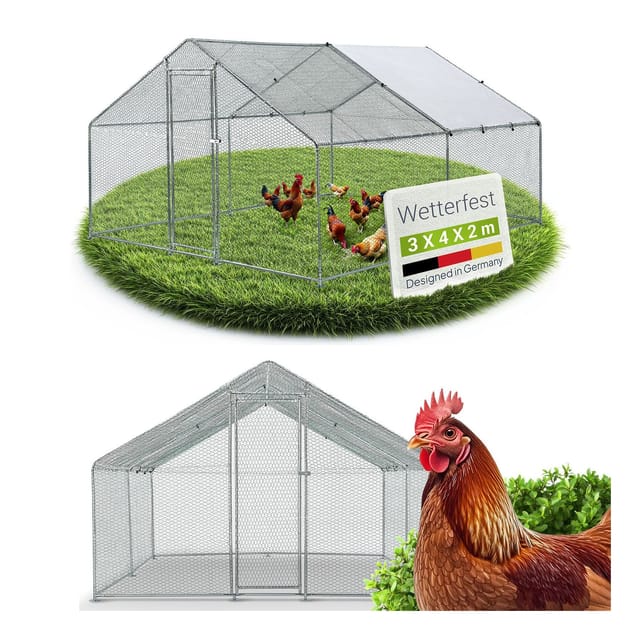 Juskys Freilaufgehege HLS25T 3x4x2m
