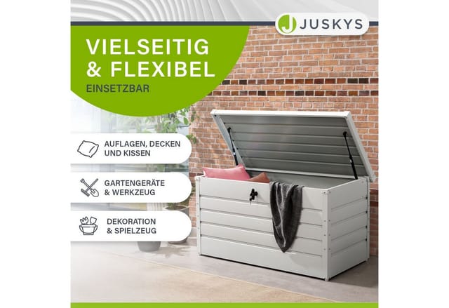 Juskys Metall Aufbewahrungsbox Limani Weiß