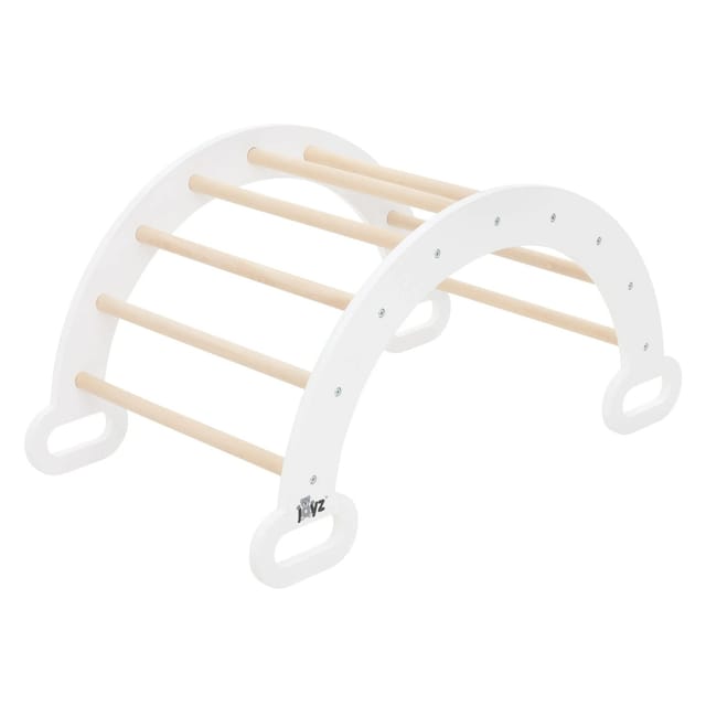 Joyz Kletterbogen für Kinder 89x52x45,5 cm Weiß aus Holz für Indoor