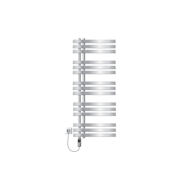 LuxeBath Badheizkörper Iron EM 500x1200 mm Chrom mit Heizstab 900W Digital