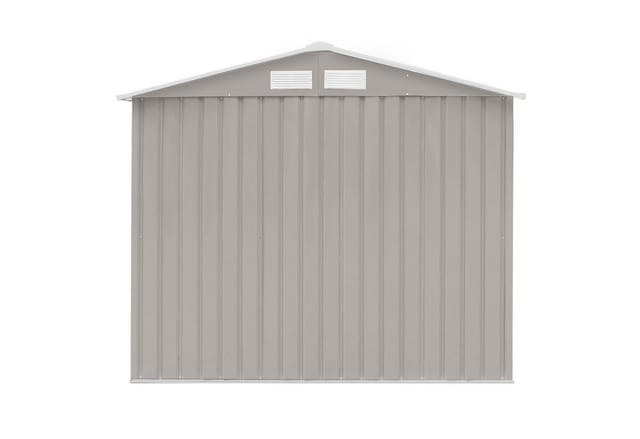 Hattoro S100 Metall Gerätehaus XL Geräteschuppen Garten Schuppen Gartenhaus Hellgrau