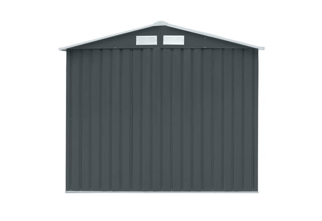 Hattoro S100 Metall Gerätehaus XL Geräteschuppen Garten Schuppen Gartenhaus Grau