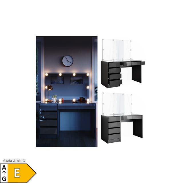 Vicco Schminktisch Sherry Anthrazit 120 cm mit LED Beleuchtung