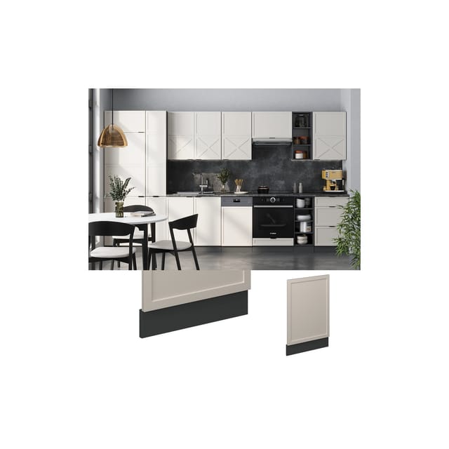 Vicco Frontblende Fame-Line GrauBeige 45 cm ohne Arbeitsplatte