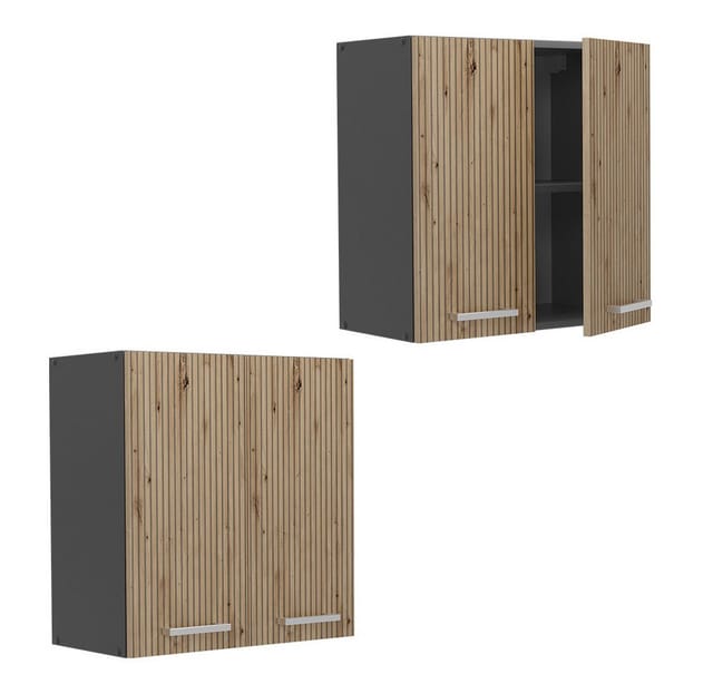Vicco Hängeschrank R-Line Hängender Küchenschrank Artisan-Eiche/Anthrazit 60 cm