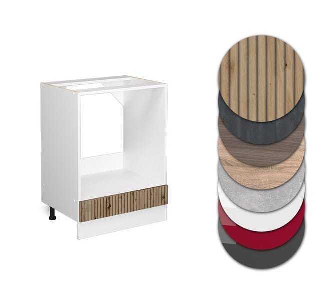 Vicco Herdumbauschrank R-Line Artisan-Eiche/Weiß 60 cm ohne Arbeitsplatte