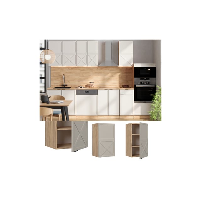 Vicco Hängeschrank Fame-Line Hängender Küchenschrank GrauBeige 40 cm