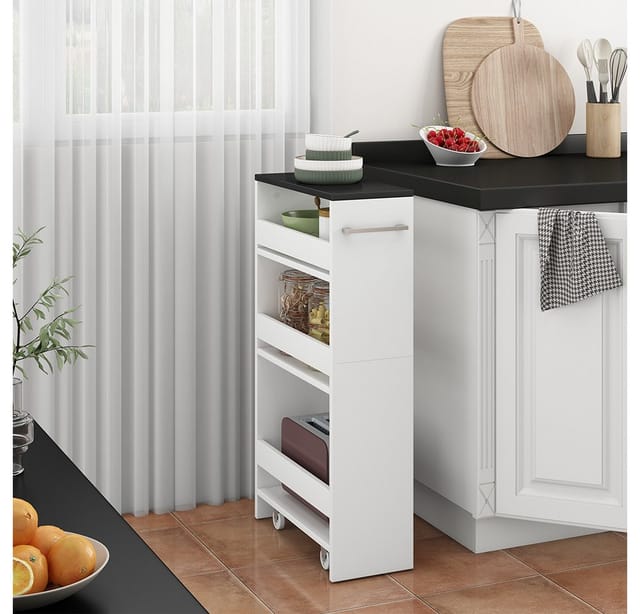 Vicco Rollregal Rivo Weiß/Anthrazit 20x85 cm