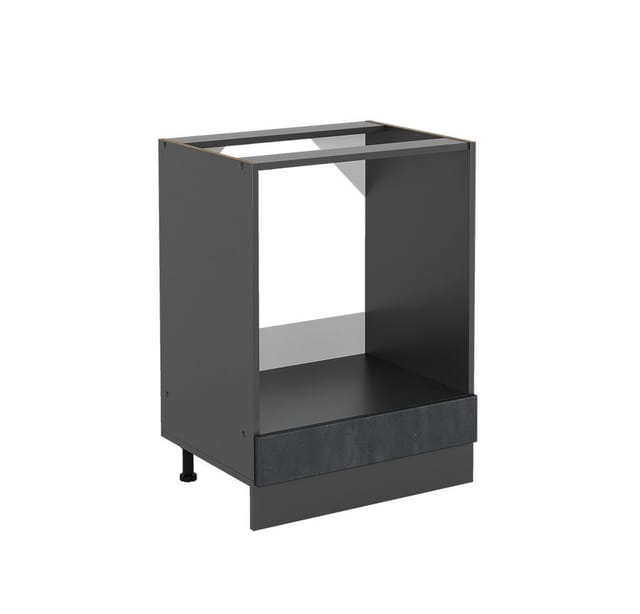 Vicco Herdumbauschrank R-Line Schwarz Beton/Anthrazit 60 cm ohne Arbeitsplatte