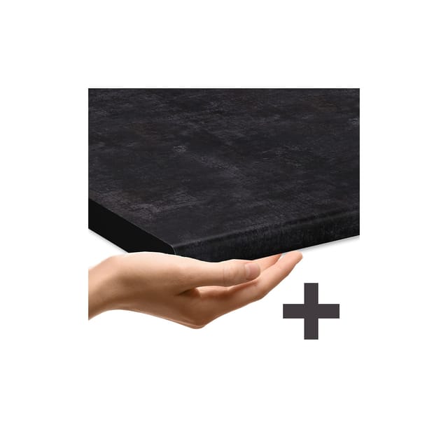 Vicco Küchenunterschrank R-Line Schwarz Beton/Weiß 60 cm AP Anthrazit