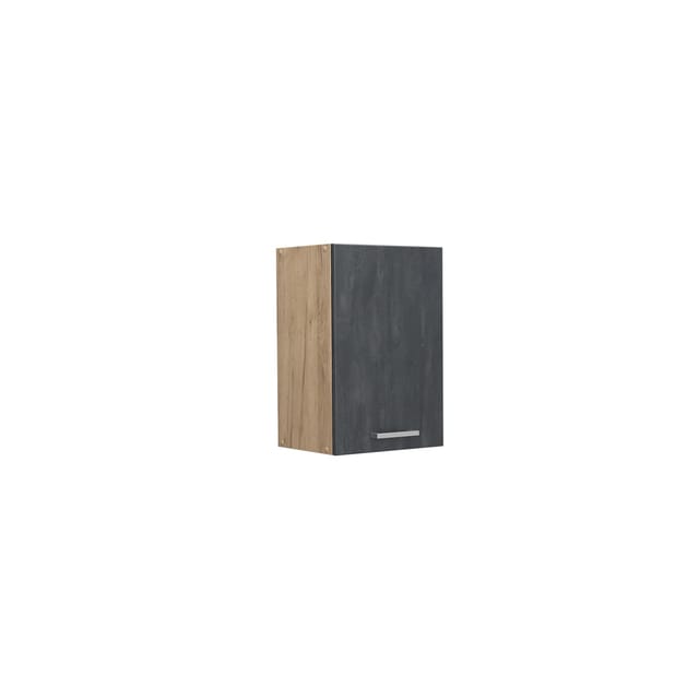 Vicco Hängeschrank R-Line Hängender Küchenschrank Schwarz Beton/Goldkraft Eiche 40 cm