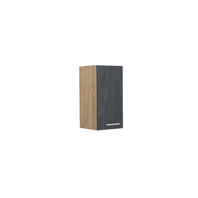 Vicco Hängeschrank R-Line Hängender Küchenschrank Schwarz Beton/Goldkraft Eiche 30 cm