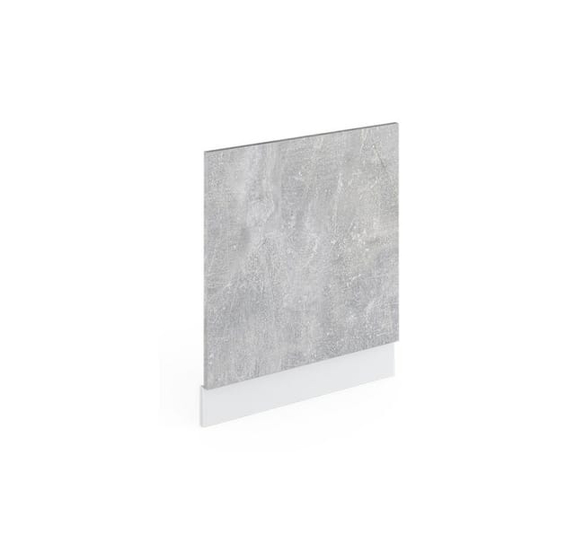 Vicco Frontblende R-Line Geschirrspüler Fronttür Beton/Weiß 60 cm ohne Arbeitsplatte