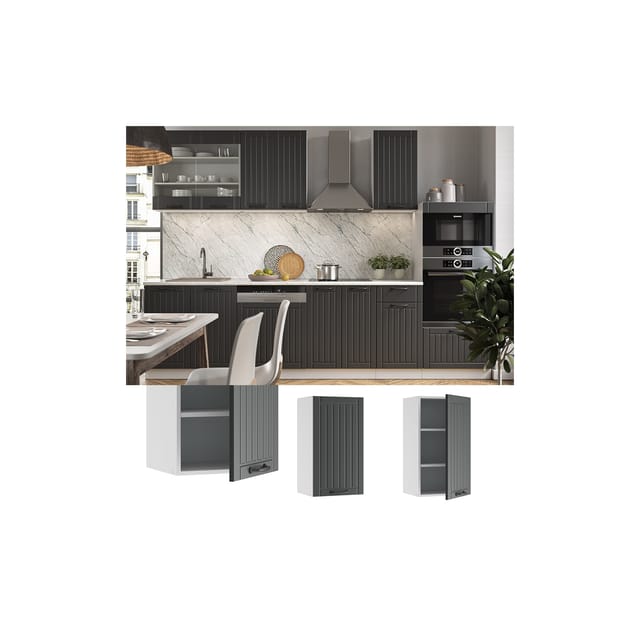 Vicco Hängeschrank Fame-Line Hängender Küchenschrank Anthrazit/Weiß 40 cm