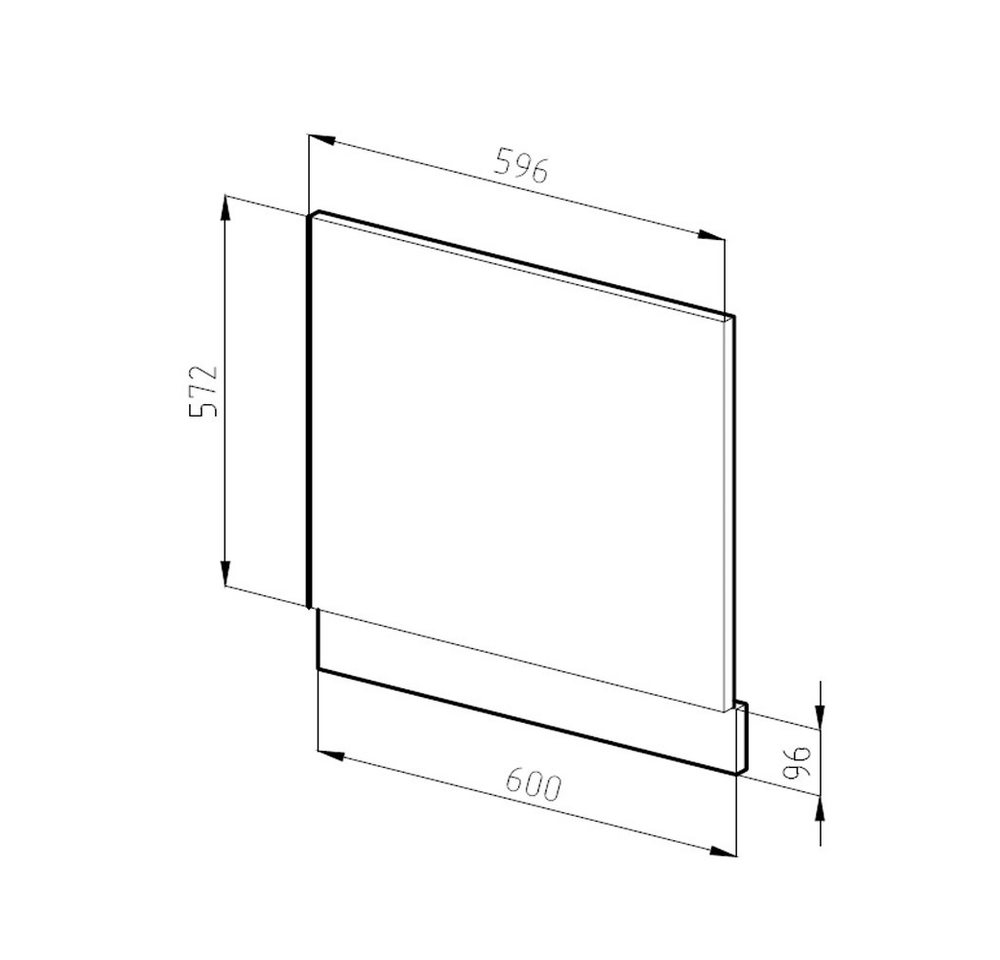 Vicco Frontblende R-Line Goldkraft Eiche/Anthrazit 60 cm ohne Arbeitsplatte Bild 2