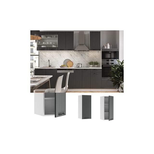 Vicco Hängeschrank Fame-Line Hängender Küchenschrank Anthrazit/Weiß 30 cm