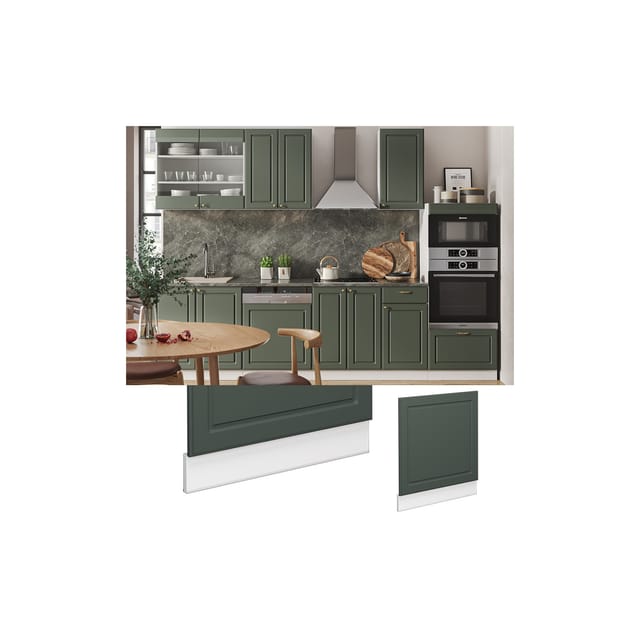 Vicco Frontblende Fame-Line Grün-Gold Landhaus/Weiß 60 cm ohne Arbeitsplatte