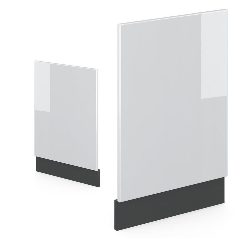 Vicco Frontblende R-Line Weiß Hochglanz/Anthrazit 45 cm ohne Arbeitsplatte Bild 3