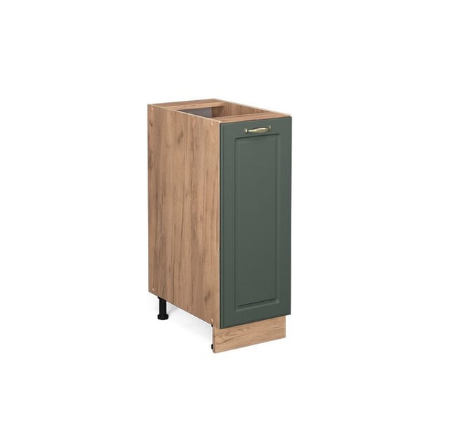 Vicco Apothekerschrank Fame-Line Grün-Gold Landhaus/Goldkraft Eiche 30 cm ohne Arbeitsplatte