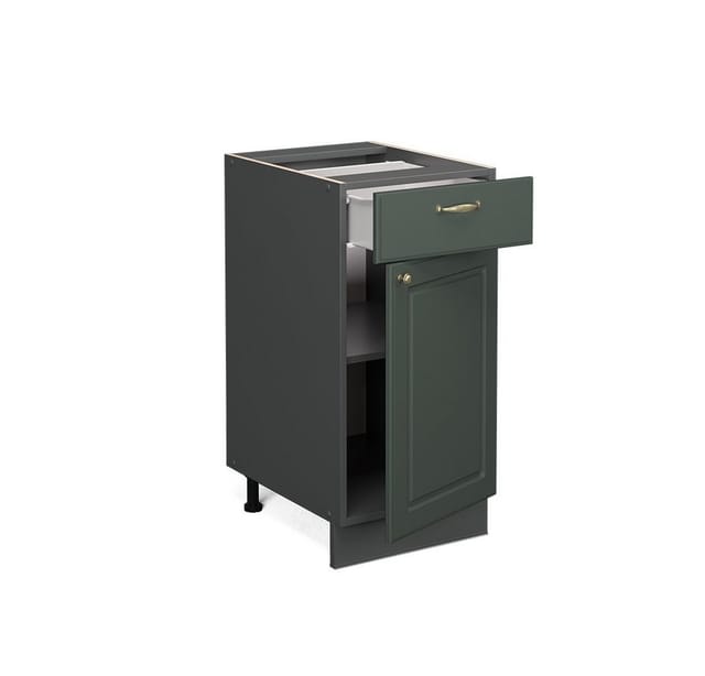 Vicco Küchenunterschrank Fame-Line Grün-Gold Landhaus/Anthrazit 40 cm ohne Arbeitsplatte