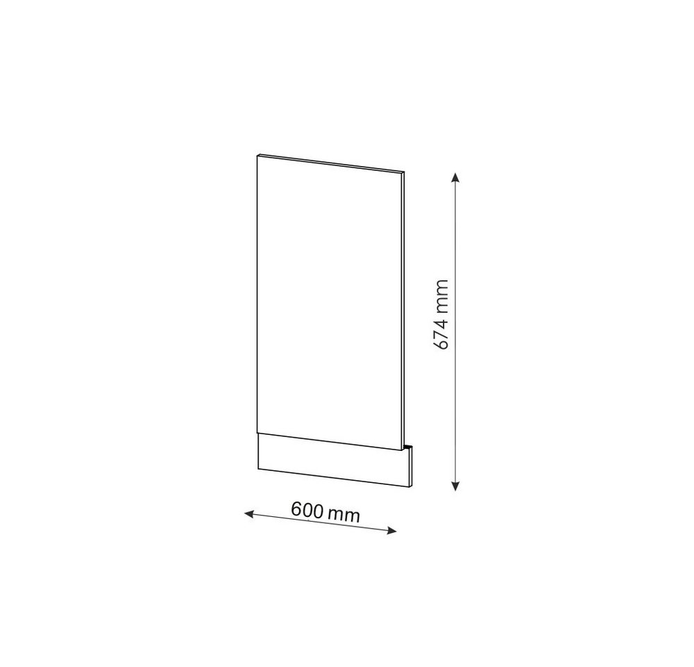 Vicco Frontblende Fame-Line Goldkraft Eiche/Anthrazit 60 cm ohne Arbeitsplatte Bild 2